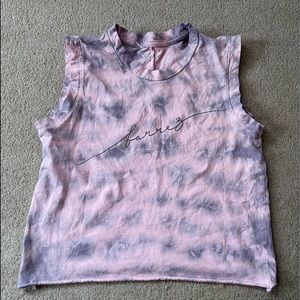 Barre3 brand tie dye tank top